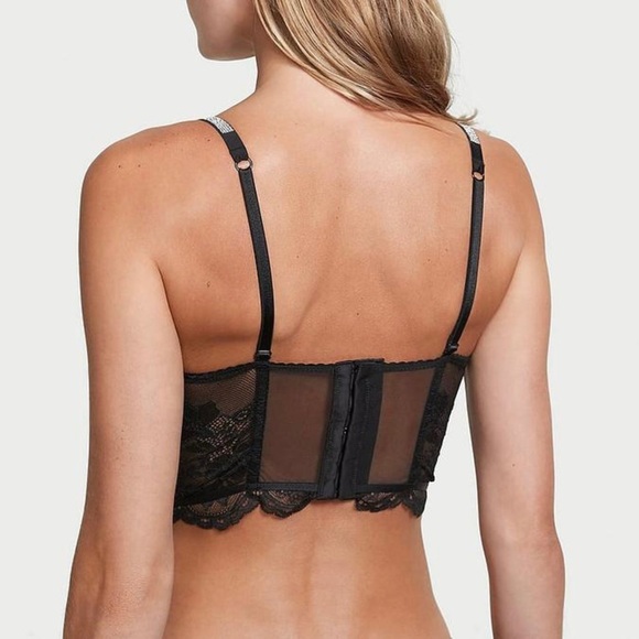 Victoria's Secret Very Sexy Set, Thong and Push-Up Corset Top in Black - Picture 3 of 14